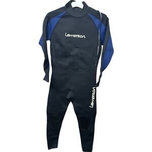 Lemorecn Mens Wetsuits Jumpsuit Neoprene 3/2mm Full Body Diving Suit Size Small